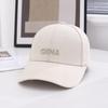 Deep-Top Big-Head Box With Embroidered Letters Baseball Cap For Women, Versatile Spring/Summer Hardtop Wide-Brim Baseball Cap For Men