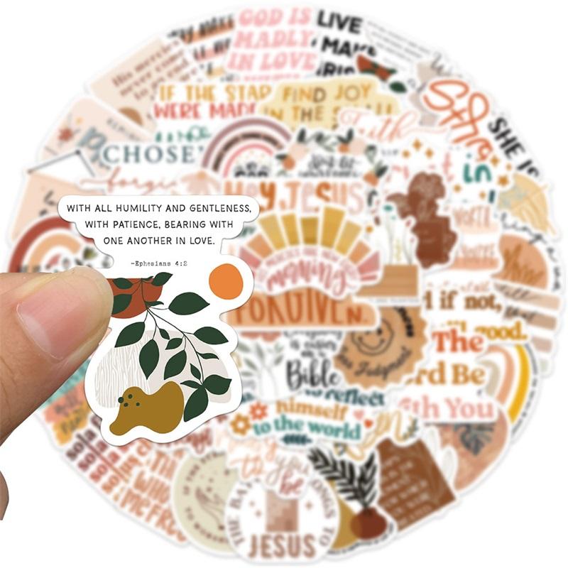 10/30/50PCS Kawaii Boho The Bible Decoration Scrapbooking Accessories PVC Sticker Aesthetic Stationery School Supplies
