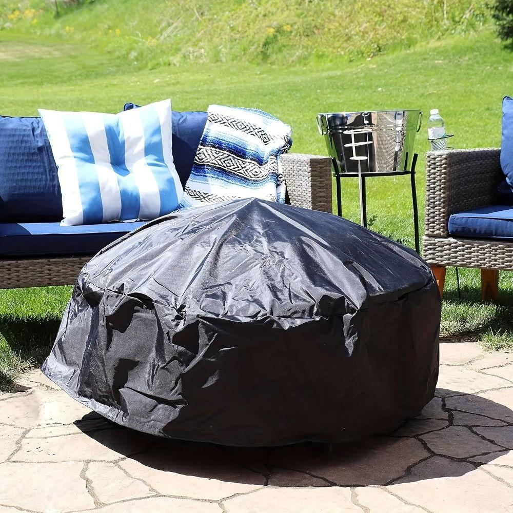 Dustproof Fire Pit Cover 210/420D Stove Cover Grill Protector BBQ Cover  Patio