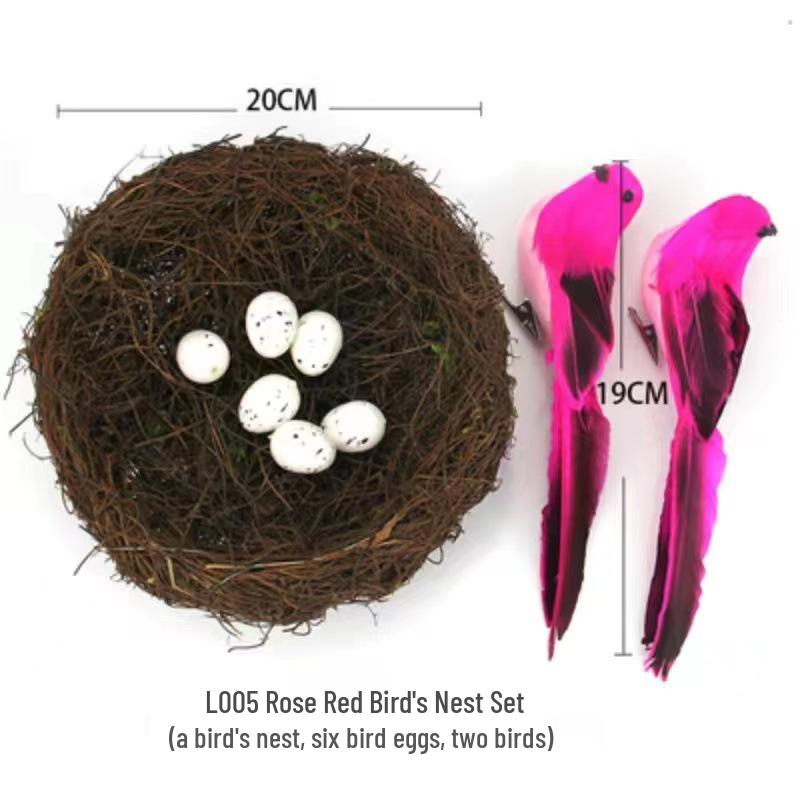 Creative Flickering Birdhouse Ornament for Garden or Balcony with Wall-Mountable Branch Decoration