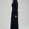 Elegant Turtleneck Knitted Sweater Dress for Women Fashion Long Sleeve Slim Casual Maxi Dress Fall Winter Holidays Party Dress