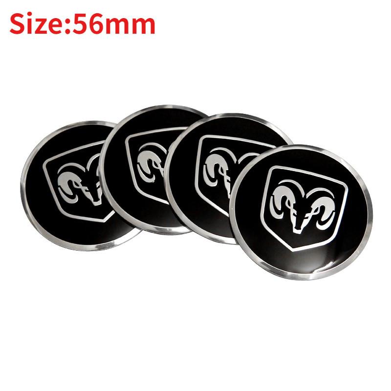 4PCS 56/60/65mm Car Wheel Center Sticker Hub Badge for Dodge AVENGER CALIBER CARAVAN Challenger CHARGER DART DURANGO JOURNEY RAM