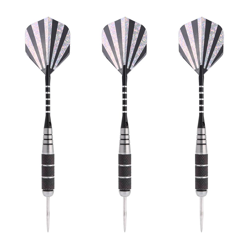 3 Colors 3pcs 155mm Steel Tip Target Throwing Darts Set With Laser Printing Flights