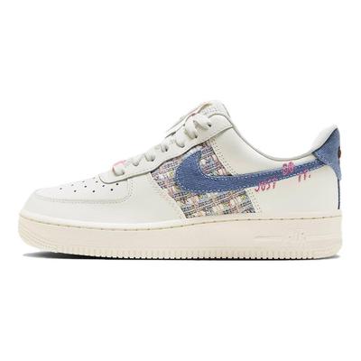 Nike Zapatillas para Mujer Air Force 1 Low 07 LX Denim Bouclé Blanco Vela Azul-Susurro FJ7740-141