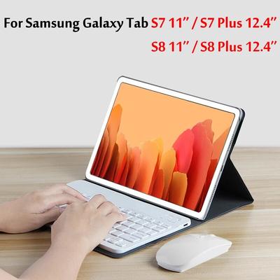 Bezdrátové pouzdro na klávesnici pro Samsung Galaxy Tab S7 11 / S7 FE Plus 12,4palcový SM-T970/T870/T736 kryt na tablet pro S8 11 / S8+Plus