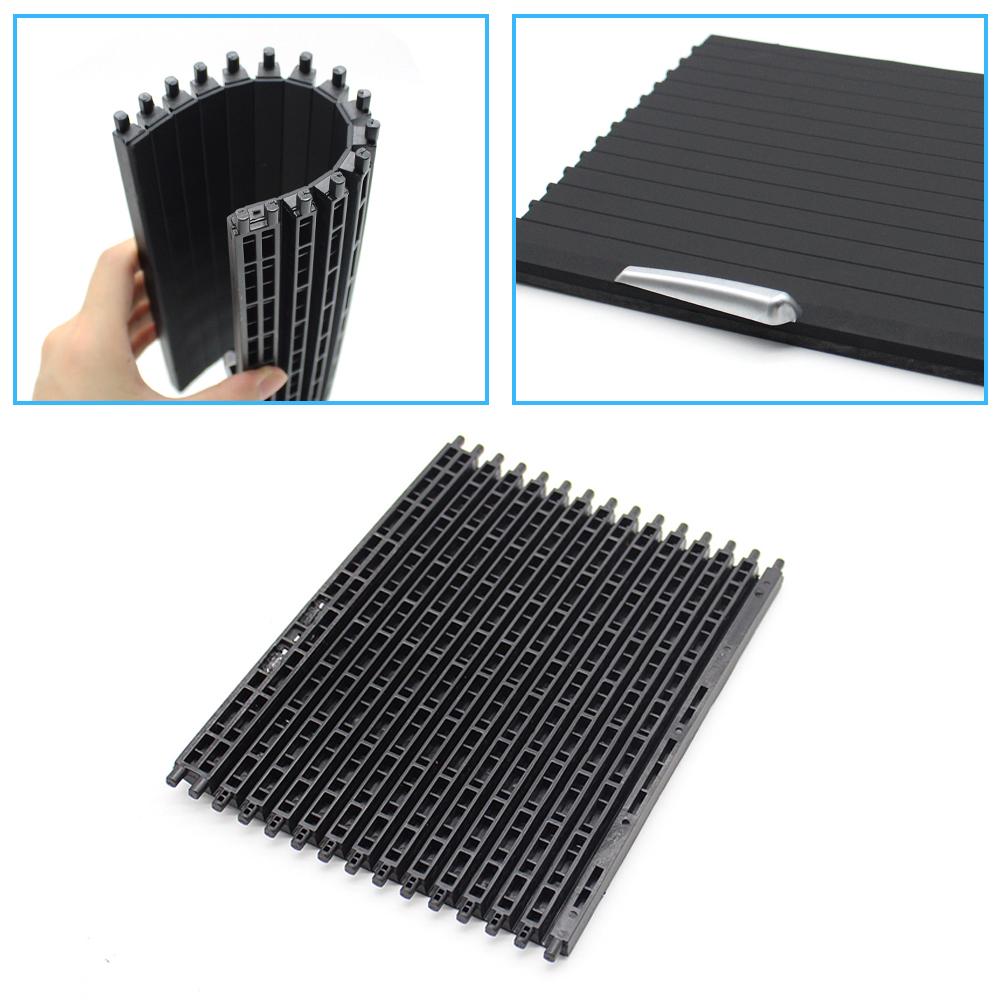 Interior Car Drink Water Cup Holder Cover Trim Zipper Rolling Curtain For BMW X5 X6 E70 E71 E72