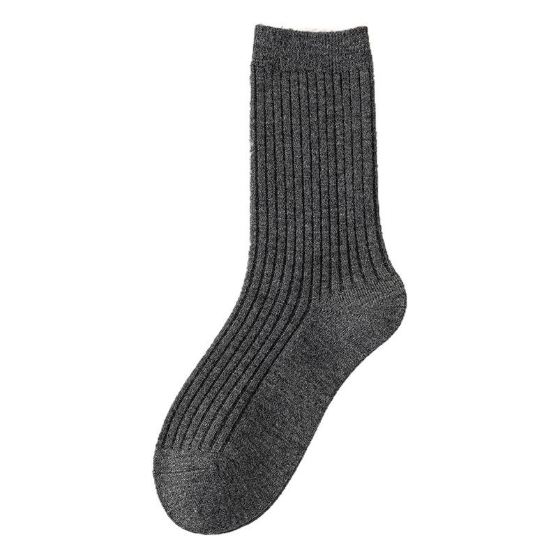 Women's Autumn and Winter Fleece and Wool Socks That Are Not Bulky, Mid-calf Socks for Warmth, Long Calf Pile Socks