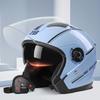 Motorcycle Helmet Electric Bike Dual Lens Anti-fog ABS Safety Gear Riding
