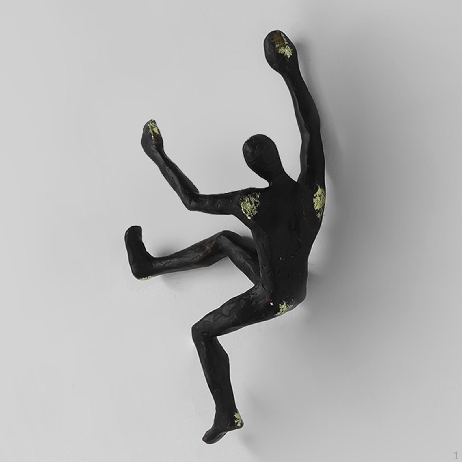 1 шт. Скандинавская современная смоляная скульптура Креативный скалолаз Настенные скульптуры для искусства домашнего декора, 14x7x25.7cm