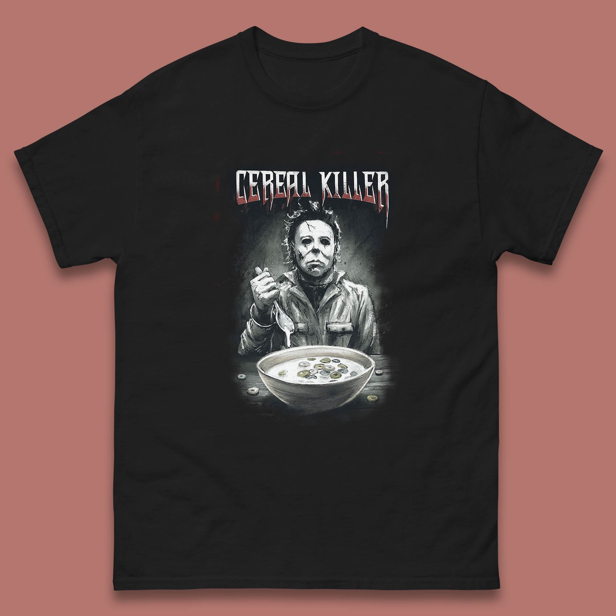 Michael Myers Cereal Killer Halloween Serial Killer Horror Movie Character Mens Tee Top XL