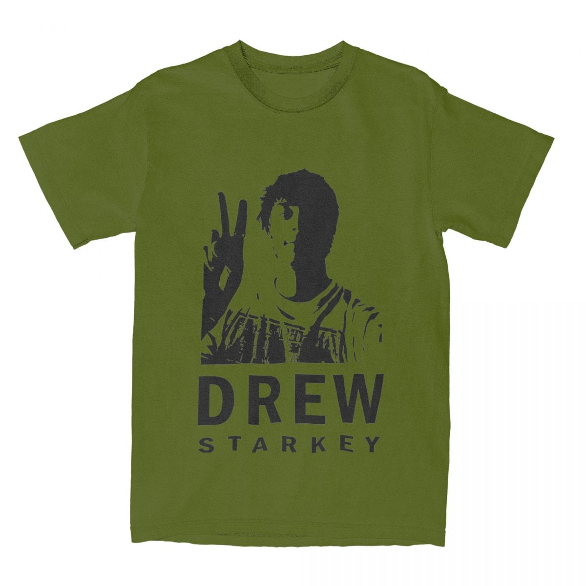 

Мужские черно-белые футболки Drew Starkey, хлопковые топы, потрясающая футболка с коротким рукавом и круглым вырезом, летняя футболка 4XL