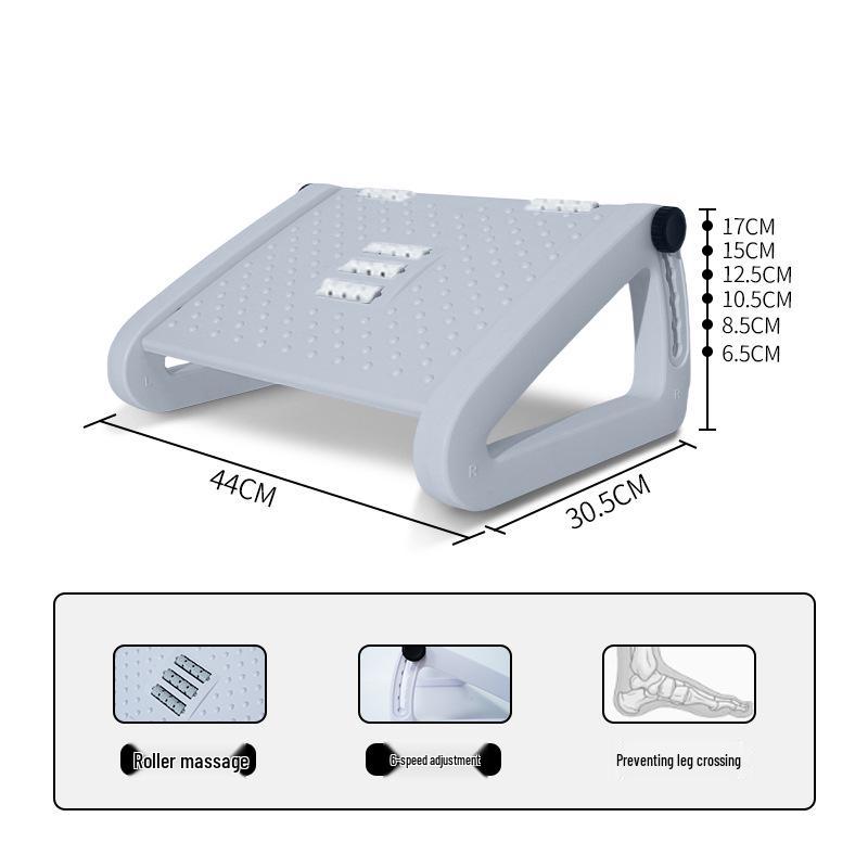 Adjustable Office Footrest Stool for Under Desk Anti-Leg-Crossing