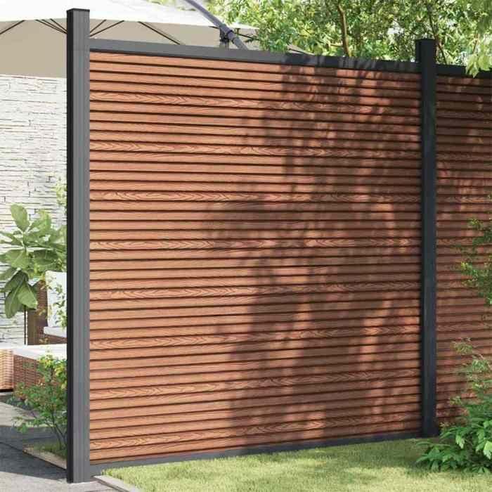 VidaXL Panneaux de Clôture, Barrière de Protection, Brise-vue, Écran d'Intimité de Terrasse Jardin Patio Extérieur, Marron 4003982