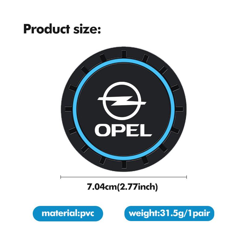 BBGK3 2pcs Car Coaster Water Cup Bottle Mat Silicone Non Slip Pad For Opel Corsa Mokka Astra Cascada Adam Insignia Meriva Vectra