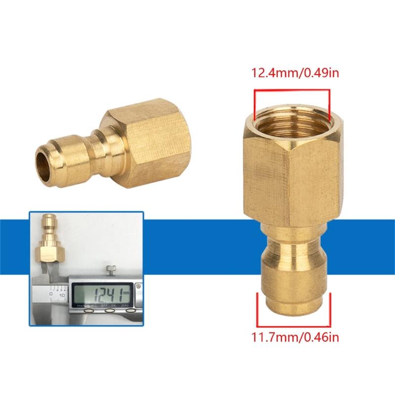 Copper Pressure Washer Adapter with Threaded Coupler Design for Hoses and Matching Cleaning Equipment Fittings