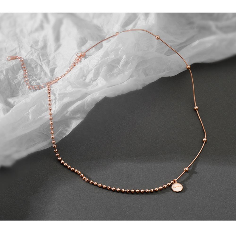 

Серебряный цвет Lucky Beanie ожерелье с буквами для женщин Ins асимметрия короткая цепочка на ключицы колье темперамент ювелирные изделия подарок