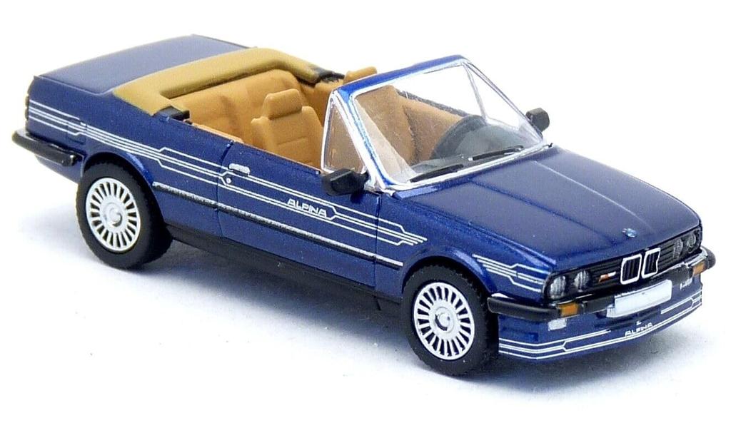 PCX87 BMW Alpina C2 Convertible 1986 Blue Alpina Convertible Diecast Car HO Scale 1/87 2.7
