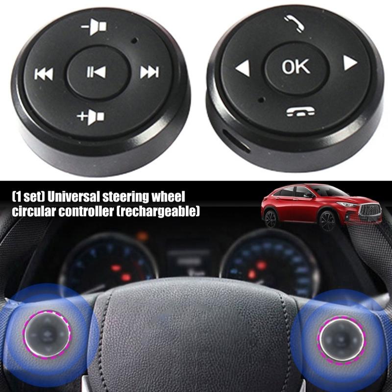 Wireless Steering Wheel Remote Controller 6 Programmable Buttons Easy Installation Remote Control For Car DVD Players