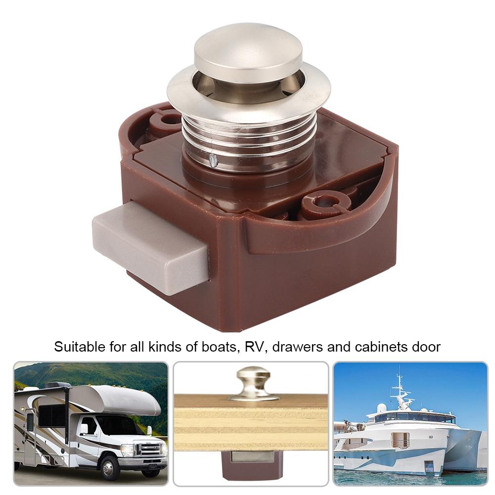 Aluminum Alloy Keyless Push Button Catch Lock For Boat RV Drawer Cabinet Door Latch Knob