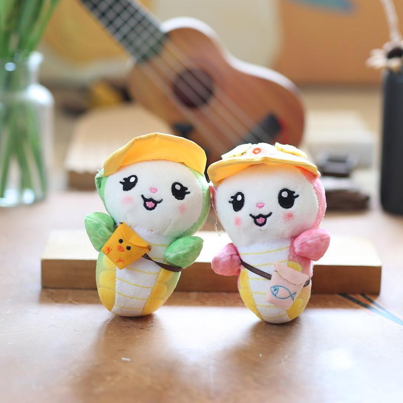 Adorable Cute Baby Dragon Plush Toy Keychain Soft Short Plush Stuffed Snake Doll