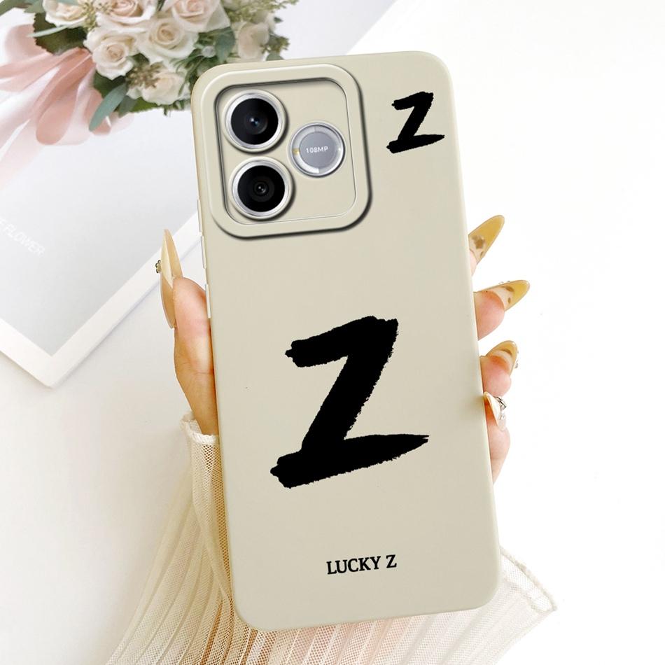 For Honor 600 Lite 5G Honor600 Lucky Initial Letter Phone Case For Honor 600 600Lite Soft Silicone Shockproof Cases Bumpers