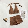 1011 new sexy dark seaside hot spring vacation split swimsuit INS waist European and American style hot spring must