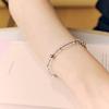 [Rosemont] Silver Clear Ball Bead Bracelet Polka Ra25B10J