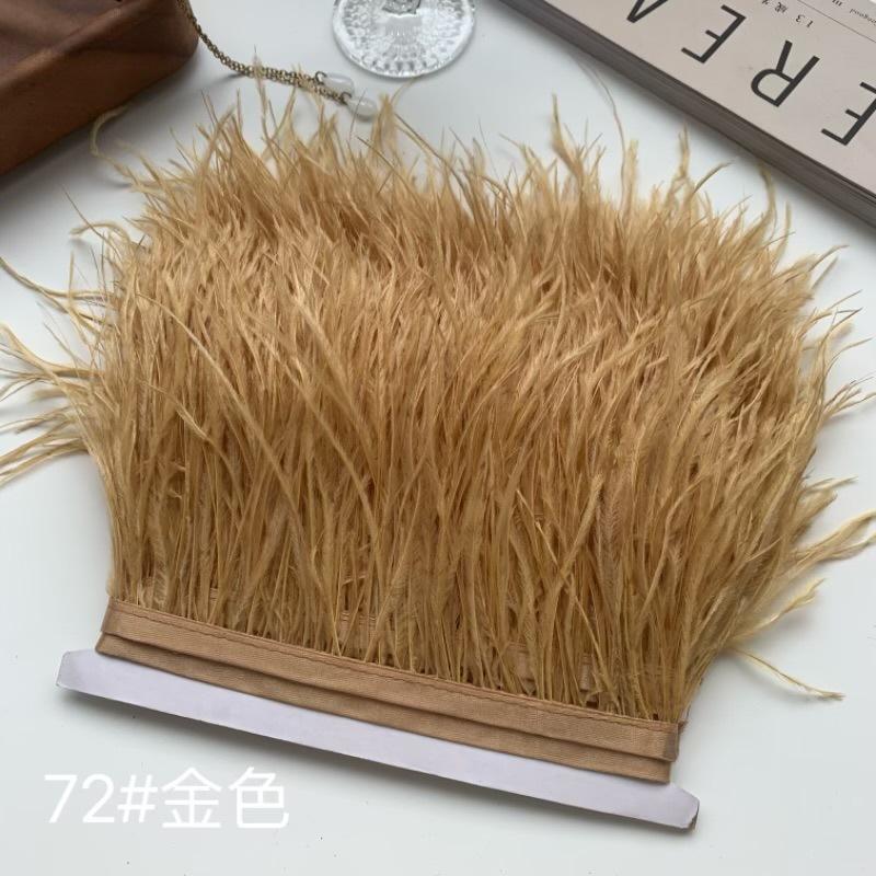 Ostrich Hair Cloth Edge 10-15Cm Clothing Accessories Diy Skirt Decoration Dress Neckline Cuffs Feathers
