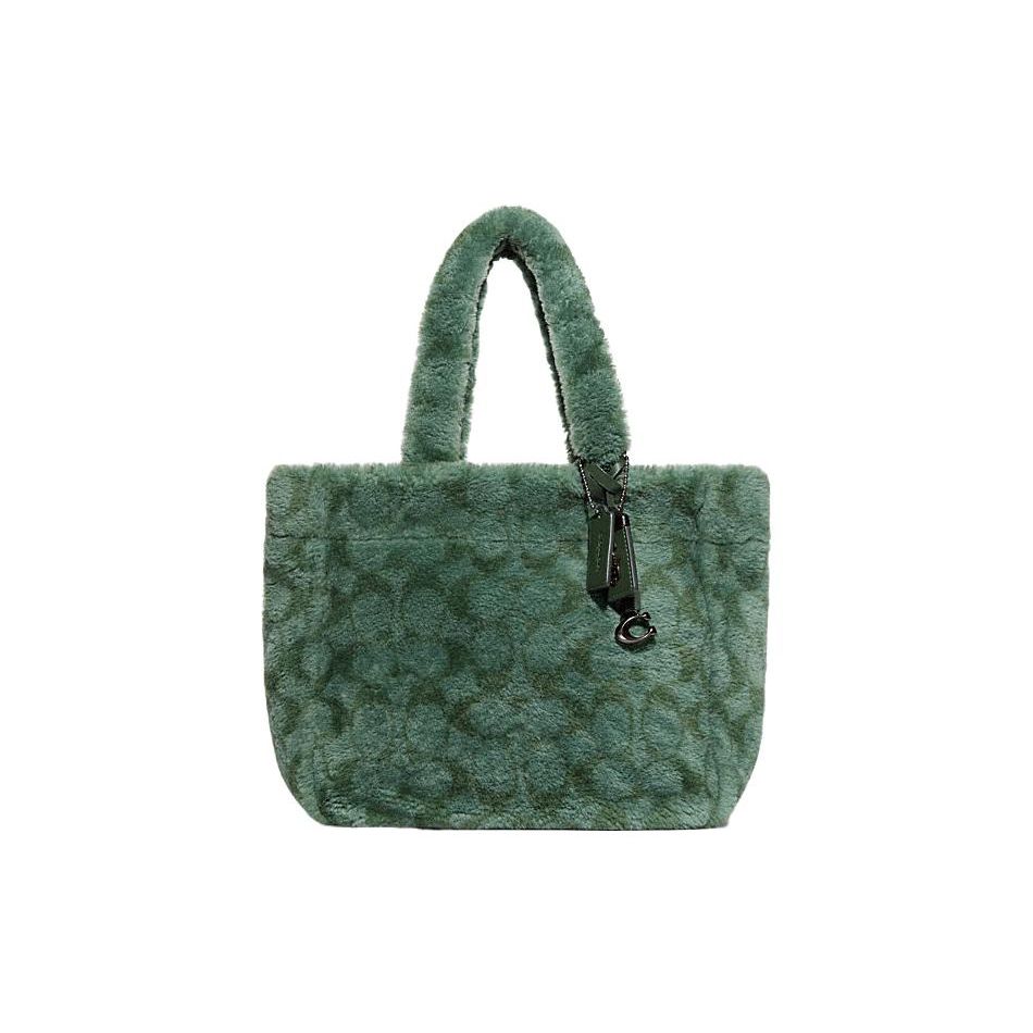 

Coach 28 Classic Monogram Print Zipper Tote Bag Women tote bags Green CC442-V5GRN Basic Set (Bag+Dust Bag)