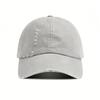Hot Sale Women's Ripped Baseball Cap Soft Adjustable Brim Face-Slimming Spring and Summer Stylish for Students Unisex Sun Hat
