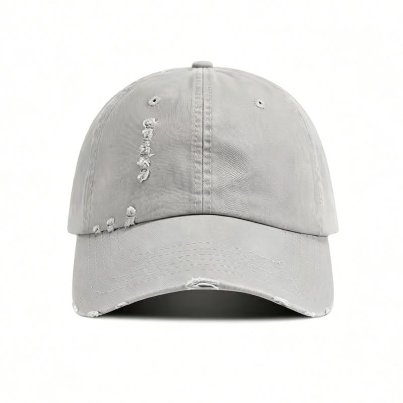 Hot Sale Women's Ripped Baseball Cap Soft Adjustable Brim Face-Slimming Spring and Summer Stylish for Students Unisex Sun Hat