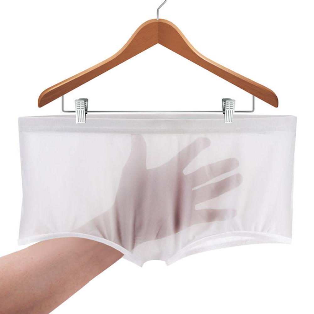 Pánské boxerky z nylonu se síťovinou Průhledné spodní prádlo Sexy spodky Kalhotky