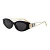Original Trendy Design Irregular Shape Sunglasses Unisex Sunglasses Black CD40186I12A0