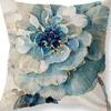 Retro American Plant Floral Print Linen Pillow Case Living Room Sofa Car Pillow Cushion