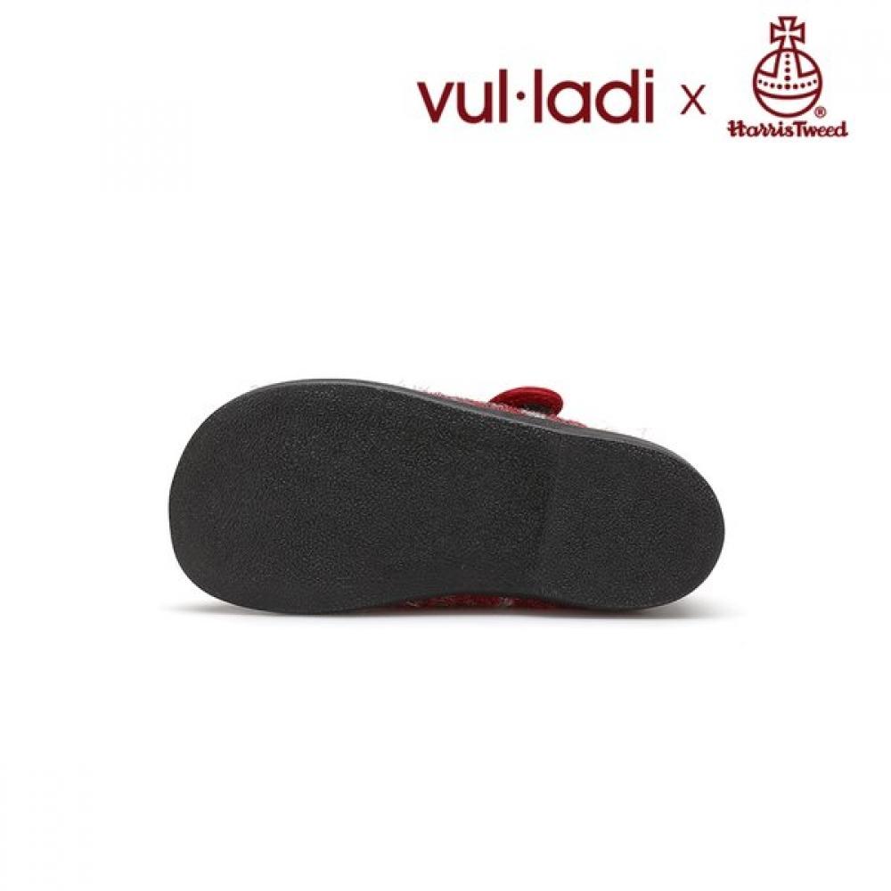 Vulladi Tradhus X Harrystweed Mary Jane Girls Shoes 4131 Tartan Light Red