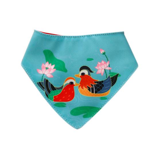 Small Dogs Cats Bibs Exquisite Pattern Bright Color Super Soft Wear Resistant Chinese Style Pet Accessories Bandanas Scarf