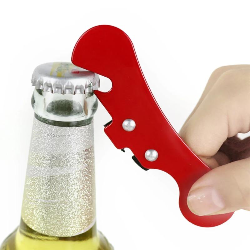 1-4pcs Multifunctional Bottle Opener Stainless Steel Safety Side Cut Manual Can Opener Ergonomic Can Opener Can Kitchen Tools