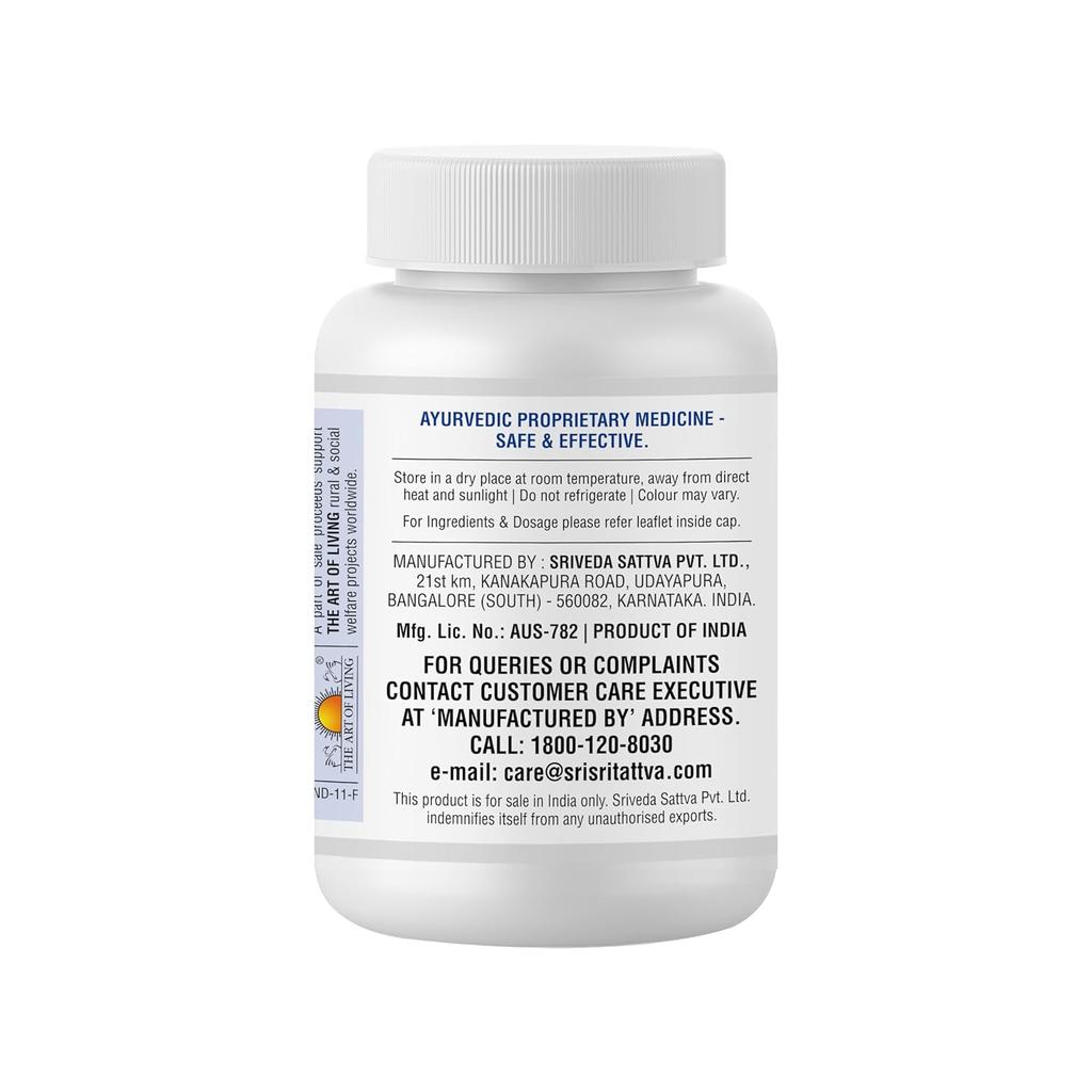 Sri Sri Tattva Oorja Forte Anti Fatigue Supplement 500mg 60 Tablets X Pack of 2 Energy Support