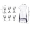 80ml Wine Dispenser 15ml 6pcs Sets Shot Glass Diamond Small High Footed Wine Glass Bar Luxury Baijiu Kettle Exquisite Glassware