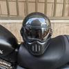 Motorcycle Cafe Racer Helmet Full Face Helmet For Man Women Vintage 3K Carbon Fiber Pattern Casque Moto Four Seasons