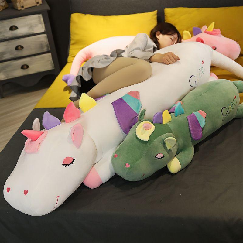 Super Soft Long Plush Unicorn Pillow Perfect Toy Gift For Christmas Birthdays