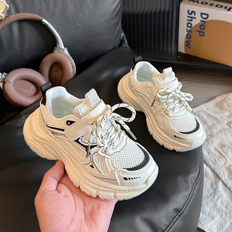 2026 Sonbahar Kadın Gümüş File Nefes Alabilen Boy Uzatan Kalın Tabanlı Günlük Spor Ayakkabı (Baba Ayakkabıları)