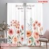 2pcs 2D Flat Printing Party Window Curtains Fearfully Wonderfully Made Floral Polyester Without Electricity Party Decorations