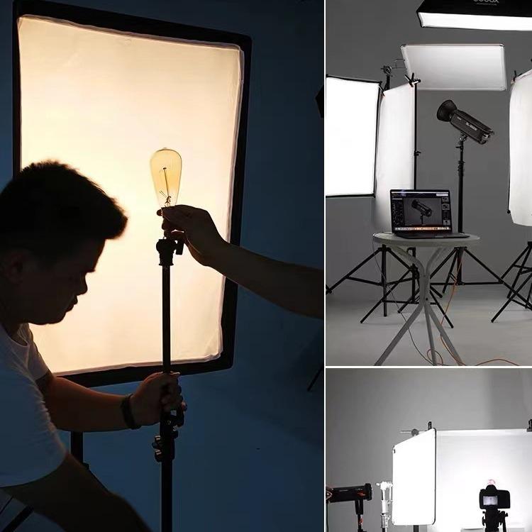 Photography Tripod with Live Light, Projector, and Flash Mount (Adjustable 2.1m to 2.8m with Spring)
