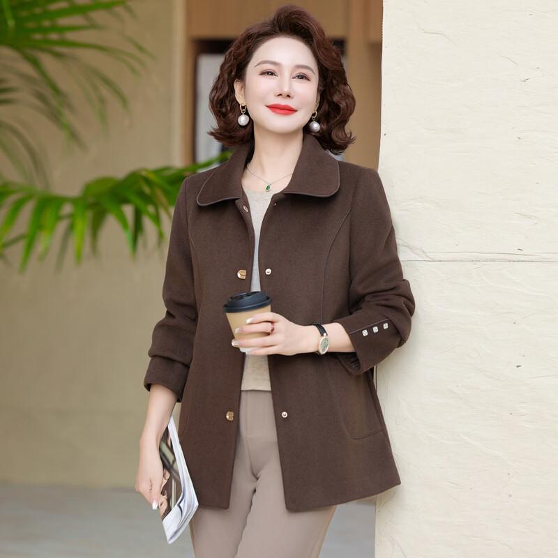 YUZHAOLIN Women's Plus Size Wool Blend Short Coat