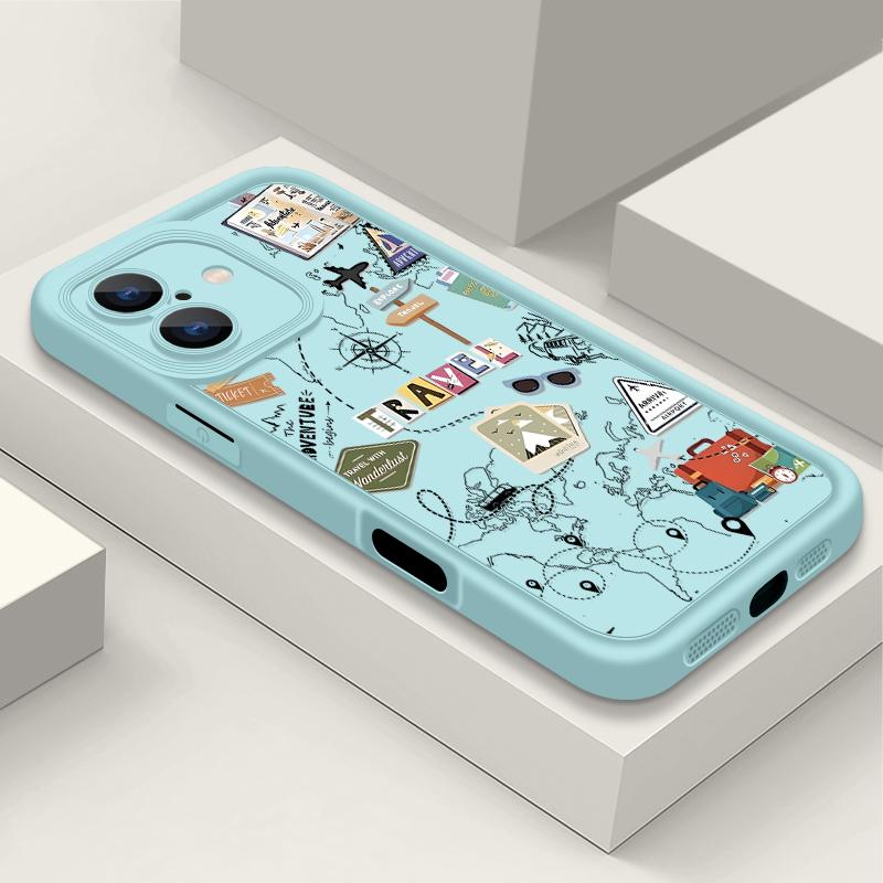 For iPhone 16 Pro Max 15 Pro 14 Plus 13 12 11 XS XR 8 7 Case Shell Signboard Print TPU Soft Shockproof Matte Phone Cover