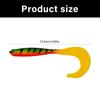 4PCS Flexible PVC Artificial Baits Long Curly Design Fish Attraction for Lake River Fishing Enthusiasts