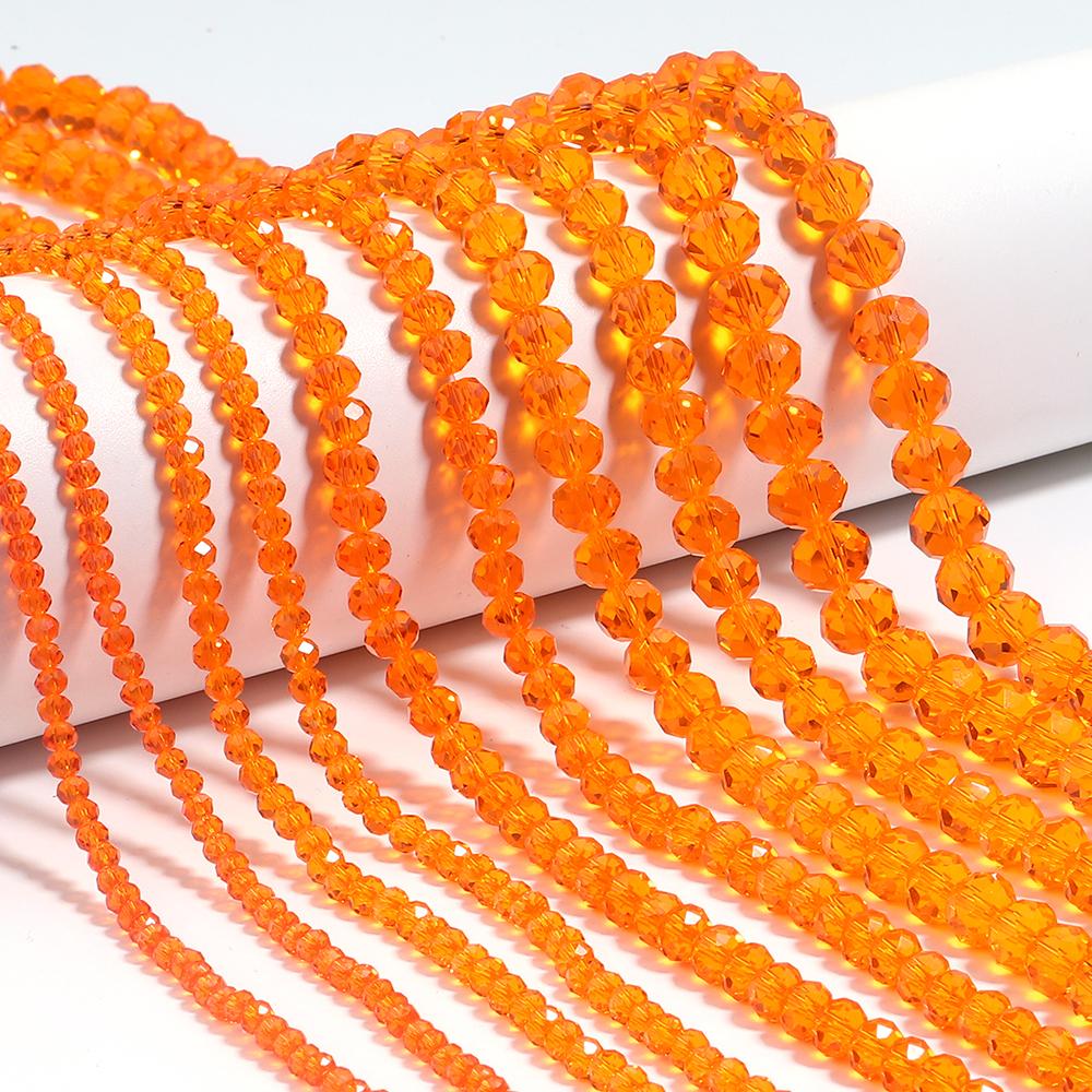 3/4/6/8/10mm Faceted AB Clear Glass Crystal Rondelle Beads Colorful Loose Spacer Beads For Jewelry Making DIY Bracelet Necklace