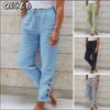 Women's Fashion Casual Solid Color Print Pants & Capris