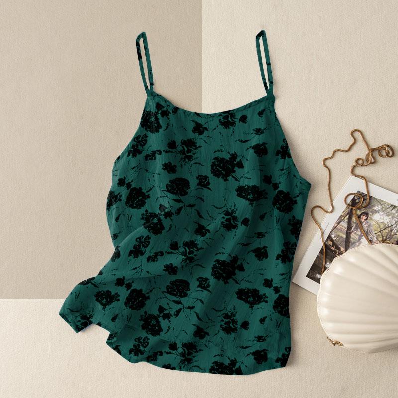 ZANZEA Womens Summer Casual Floral Print Sleeveless Camisoles